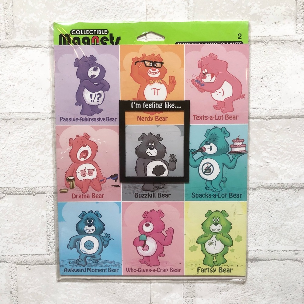 Vintage Care Bears Mood Magnets American Greetings Collectible 80s Parody